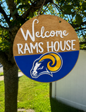 Ram’s House Door Hanger –  Acrylic & Wood Door Hanger