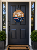 Patriots - Go Pats! -Football Door Hanger
