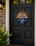 Someone With Autism Lives Here Door Hanger