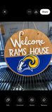Ram’s House Door Hanger –  Acrylic & Wood Door Hanger